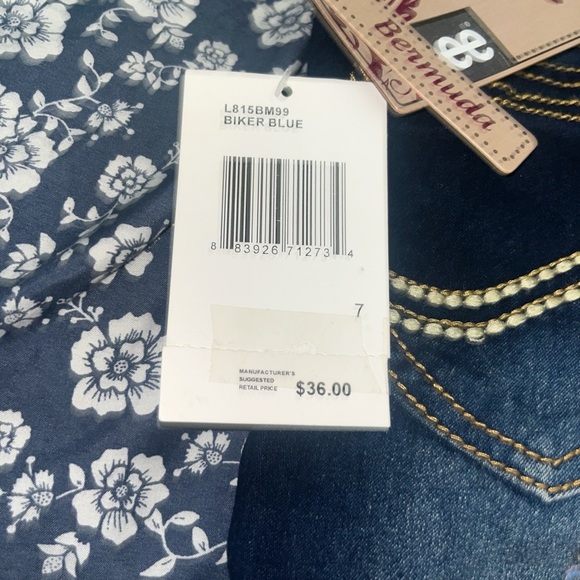 Lee Biker Blue Denim with Floral Accents - Picture 3 of 3